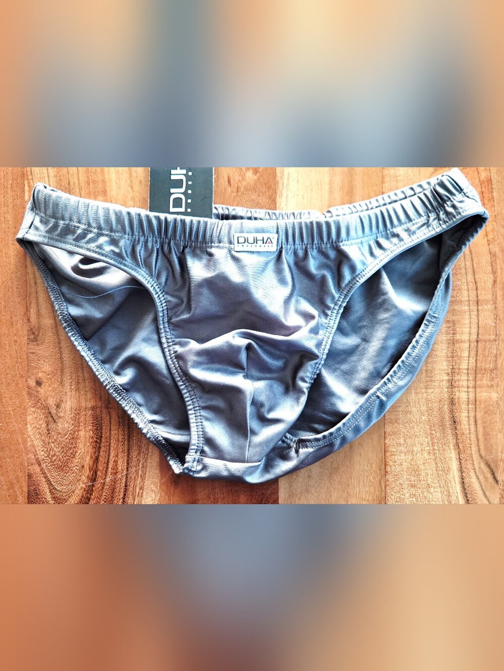 Mens Silver Gray Swim Briefs